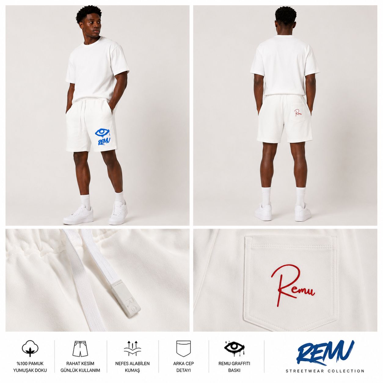 REMU %100 PAMUKLU CASUAL ERKEK ŞORT